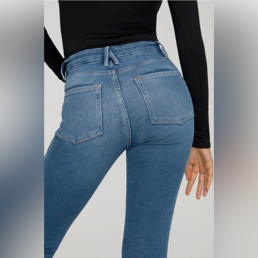 GOOD AMERICAN Good Legs High Waist Skinny Jeans Size 16 - Picture 4 of 14